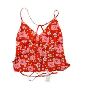 NWT - Frankie’s bikinis - Macey Satin Halter Top